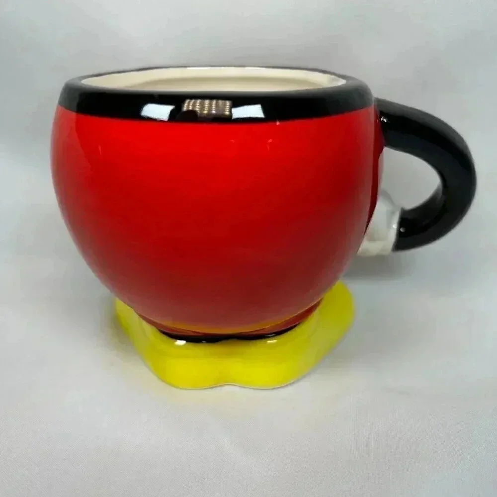 Disney Mickey Mouse Mug Red Molded Pants Coffee Tea Drinking - Picture 4 of 5